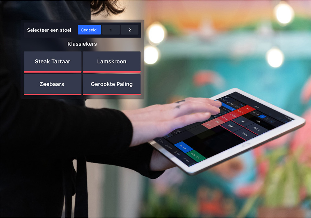 Kassa systeem met ordertablet