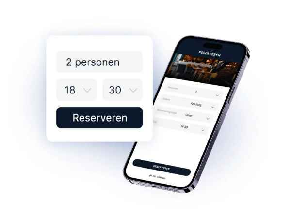 Horeca reservering via terminal