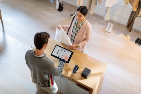 Retail kassasysteem in kledingwinkel