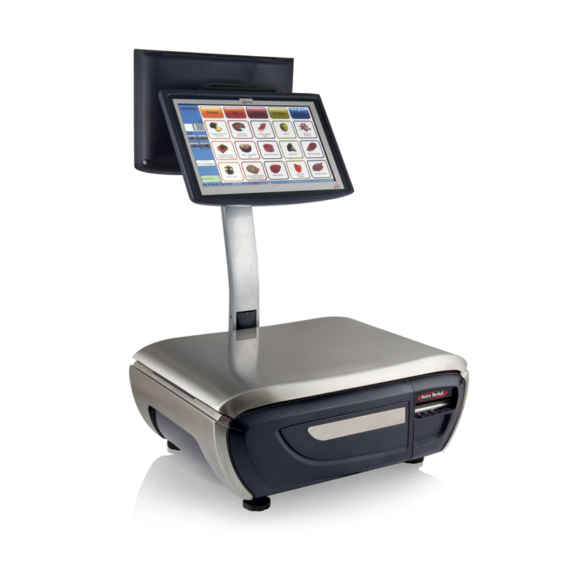 Kassa systeem met weegschaal voor slagerij, vishandel en traiteur